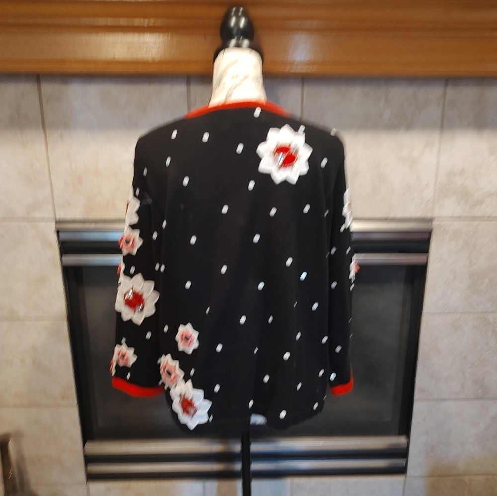 Philip & Jane Gordon Large Ladybug Zipper Up Sweater! RARE! - Picture 8 of 11
